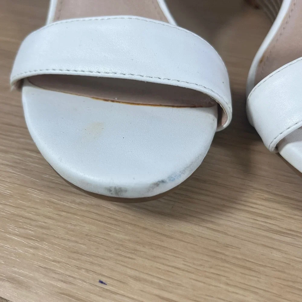 Madden Girl Willow-S White Ankle Strap Wedge Sandals WILL03J1 Size 10M